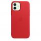 Apple iPhone Leather Case with MagSafe - оригинален кожен кейс (естествена кожа) за iPhone 12, iPhone 12 Pro (червен) 10