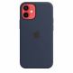 Apple iPhone Silicone Case with MagSafe - оригинален силиконов кейс за iPhone 12 mini с MagSafe (тъмносин) 2