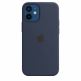 Apple iPhone Silicone Case with MagSafe - оригинален силиконов кейс за iPhone 12 mini с MagSafe (тъмносин) 4