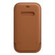 Apple iPhone Leather Sleeve with MagSafe - оригинален кожен калъф, тип джоб за iPhone 12, iPhone 12 Pro (кафяв) 2