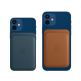 Apple iPhone Leather Wallet with MagSafe - оригинален кожен портфей (джоб) за прикрепване към iPhone 12, iPhone 12 Pro, iPhone 12 Pro Max, iPhone 12 (кафяв) 2