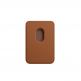 Apple iPhone Leather Wallet with MagSafe - оригинален кожен портфей (джоб) за прикрепване към iPhone 12, iPhone 12 Pro, iPhone 12 Pro Max, iPhone 12 (кафяв) 3