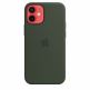 Apple iPhone Silicone Case with MagSafe - оригинален силиконов кейс за iPhone 12 mini с MagSafe (тъмнозелен) 2