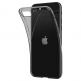 Spigen Liquid Crystal Case - тънък качествен термополиуретанов кейс за iPhone SE (2022), iPhone SE (2020), iPhone 8, iPhone 7 (черен-прозрачен) 4