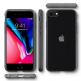 Spigen Liquid Crystal Case - тънък качествен термополиуретанов кейс за iPhone SE (2022), iPhone SE (2020), iPhone 8, iPhone 7 (черен-прозрачен) 5