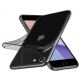 Spigen Liquid Crystal Case - тънък качествен термополиуретанов кейс за iPhone SE (2022), iPhone SE (2020), iPhone 8, iPhone 7 (черен-прозрачен) 6