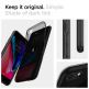 Spigen Liquid Crystal Case - тънък качествен термополиуретанов кейс за iPhone SE (2022), iPhone SE (2020), iPhone 8, iPhone 7 (черен-прозрачен) 7
