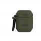 Urban Armor Gear Standard Issue Silicone Case 001 - удароустойчив силиконов калъф с карабинер за Apple Airpods и Apple Airpods 2 (тъмнозелен) 2