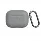 Urban Armor Gear Soft Touch U Silicone Case - удароустойчив силиконов калъф с карабинер за Apple Airpods Pro (сив) 1