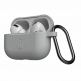 Urban Armor Gear Soft Touch U Silicone Case - удароустойчив силиконов калъф с карабинер за Apple Airpods Pro (сив) 3