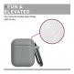 Urban Armor Gear Soft Touch U Silicone Case - удароустойчив силиконов калъф с карабинер за Apple Airpods и Apple Airpods 2 (сив) 4