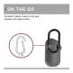 Urban Armor Gear Soft Touch U Silicone Case - удароустойчив силиконов калъф с карабинер за Apple Airpods и Apple Airpods 2 (сив) 6