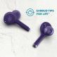 iFrogz Airtime Pro Truly Wireless Stem Earbuds - безжични блутут слушалки с кейс за мобилни устройства (лилав) 6