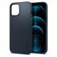 Spigen Thin Fit Case - качествен тънък матиран кейс за iPhone 12 Pro Max (тъмносив) 1