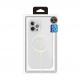 SwitchEasy MagClear Case - термополиуретанов (TPU) кейс с вграден магнитен конектор (MagSafe) за iPhone 12, iPhone 12 Pro (бял-прозрачен) 9