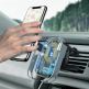 Baseus 5in1 Vehicle Bracket Wireless Charger 10W (WXHW01-B0S) - поставка за радиатора и таблото на кола с безжично зареждане за Qi съвместими смартфони (черен-сребрист) 3