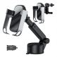 Baseus 5in1 Vehicle Bracket Wireless Charger 10W (WXHW01-B0S) - поставка за радиатора и таблото на кола с безжично зареждане за Qi съвместими смартфони (черен-сребрист) 10
