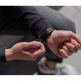Meridio Cassel Leather Band - уникална ръчно изработена кожена (естествена кожа) каишка за Samsung Galaxy Watch Active (черен) 3