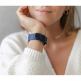 Meridio Blue Marine Leather Band - каишка изработена от рециклирана пластмаса от океана за Apple Watch 42мм, 44мм (тъмносин) 5