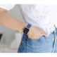 Meridio Blue Marine Leather Band - каишка изработена от рециклирана пластмаса от океана за Apple Watch 42мм, 44мм (тъмносин) 6