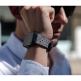 Meridio Stronger Leather Band - уникална ръчно изработена кожена (естествена кожа) каишка за Apple Watch 42мм, 44мм (тъмносив) 6