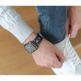 Meridio Centro Full Grain Leather Band - уникална ръчно изработена кожена (естествена кожа) каишка за Apple Watch 42мм, 44мм (черен) 3