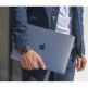 Meridio Centro Full Grain Leather Band - уникална ръчно изработена кожена (естествена кожа) каишка за Apple Watch 42мм, 44мм (черен) 5