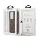 Guess 4G Charms Collection Hard Case - дизайнерски кожен кейс за Samsung Galaxy S21 Ultra (кафяв) 6