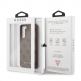 Guess 4G Charms Collection Hard Case - дизайнерски кожен кейс за Samsung Galaxy S21 Plus (кафяв) 6