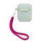 Guess Airpods Vintage Silicone Case - силиконов калъф с връзка за Apple Airpods и Apple Airpods 2 (син) 1