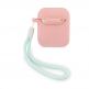 Guess Airpods Vintage Silicone Case - силиконов калъф с връзка за Apple Airpods и Apple Airpods 2 (розов) 1