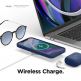 Elago MagSafe Soft Silicone Case - силиконов (TPU) калъф с вграден магнитен конектор (MagSafe) за iPhone 12 Pro Max (тъмносин) 6