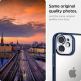 Spigen Optik Crystal Case - тънък силиконов (TPU) калъф за iPhone 12 mini (син-прозрачен) 5