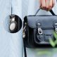 PU Leather Keyring Keychain Case - стилен ключодържател от изкуствена кожа за Apple AirTag (черен) 5