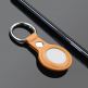 PU Leather Keyring Keychain Case - стилен ключодържател от изкуствена кожа за Apple AirTag (светлокафяв) 3
