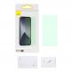 Baseus Full Coverage Green Tempered Glass Film with Anti Blue Light Filter (SGAPIPH67N-LP02) - стъклено защитно покритие за целия дисплей на  iPhone 12 Pro Max (прозрачен) (2 броя) 17