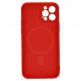 Tel Protect MagSilicone Case - силиконов (TPU) калъф с вграден магнитен конектор (MagSafe) за iPhone 12 mini (червен) 1