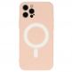 Tel Protect MagSilicone Case - силиконов (TPU) калъф с вграден магнитен конектор (MagSafe) за iPhone 12 mini (бежов) 1