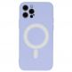 Tel Protect MagSilicone Case - силиконов (TPU) калъф с вграден магнитен конектор (MagSafe) за iPhone 12 (лилав) 1