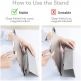 ESR Ascend Trifold Case - полиуретанов калъф с поставка и отделение за Apple Pencil 2 за iPad Pro 12.9 M1 (2021) (сребрист) 7