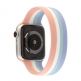 JC Design Silicone SoloLoop Band - силиконова каишка за Apple Watch 38мм, 40мм (розов-син) 1