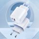 Joyroom Dual Port Fast Charger 20W with Quick Charge and PD - захранване за ел. мрежа с USB-A и USB-C изходи и технологии за бързо зареждане (бял) 1