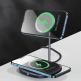 Baseus Swan 2-in-1 Magnetic Wireless Qi Charging Stand 20W (WXSW-C01) - двойна поставка (пад) за безжично зареждане за iPhone с Magsafe и други устройства с безжично зареждане(черен) 9