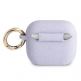 Guess AirPods 3 Silicone Glitter Case - силиконов калъф с карабинер за Apple Airpods 3 (лилав) 1