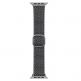 Uniq Aspen Adjustable Braided Band  - текстилна каишка за Apple Watch 42мм, 44мм (тъмносив) 5