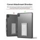 Ringke Fusion Combo Case - удароустойчив хибриден кейс и сгъавема поставка за iPad Pro 12.9 M1 (2021) (тъмносив) 10