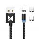 Wozinsky Magnetic Cable 3 - кабел с магнитен накрайник с USB-C, MicroUSB и Lightning конектори (черен) 1