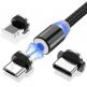 Wozinsky Magnetic Cable 3 - кабел с магнитен накрайник с USB-C, MicroUSB и Lightning конектори (черен) 2