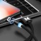 Wozinsky Magnetic Cable 3 - кабел с магнитен накрайник с USB-C, MicroUSB и Lightning конектори (черен) 8