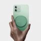 Baseus Simple Mini Magnetic Wireless Charger (WXJK-H06) - поставка (пад) за безжично зареждане за iPhone с Magsafe и Qi съвместими устройства (зелен) 10